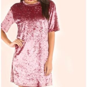 Pink Crush Velvet Dress